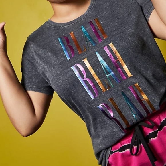 torrid Tops - 🆕TRIBLEND BLAH BLAH BLAH GREY WASH